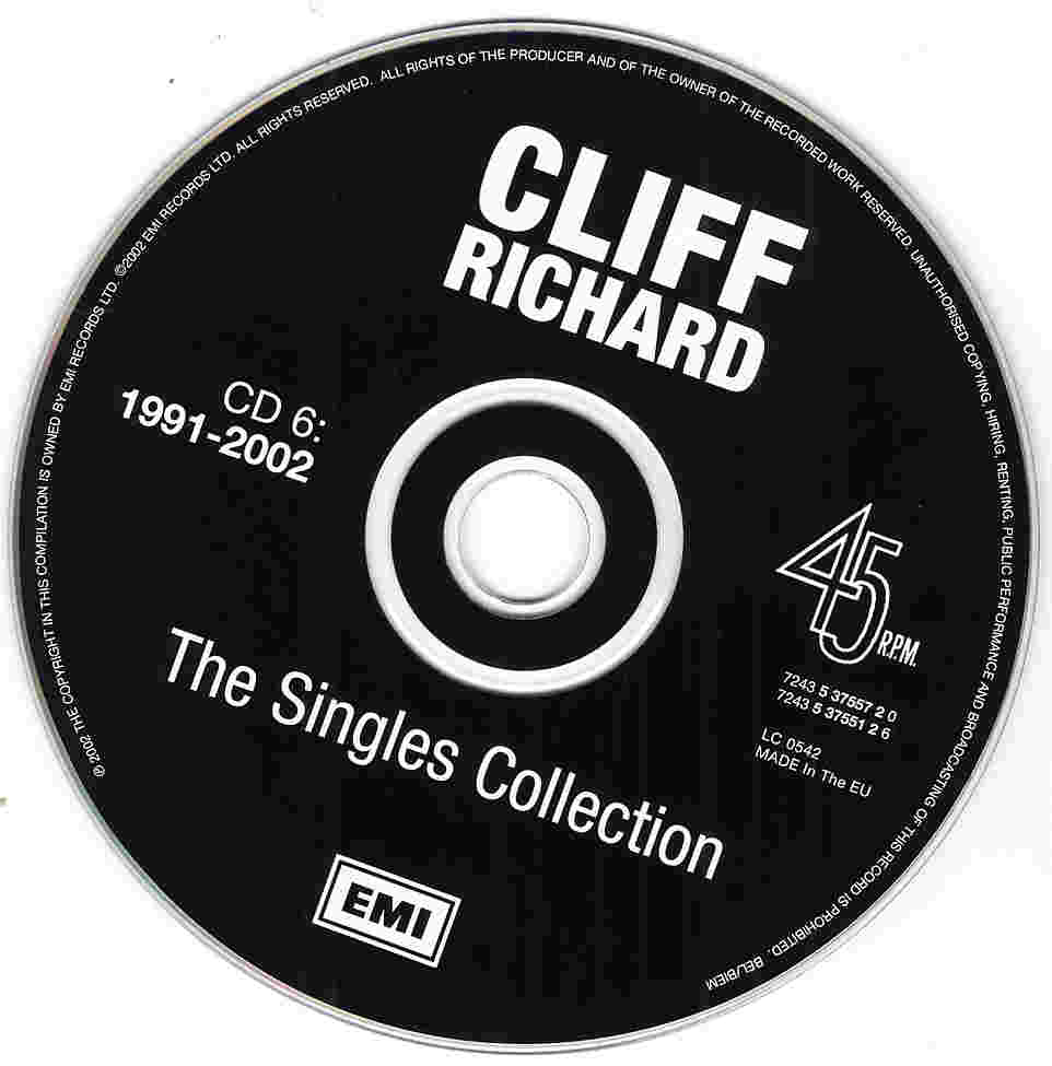 Cliff Richard  The Singles Collection 1991 To 2002 : CD